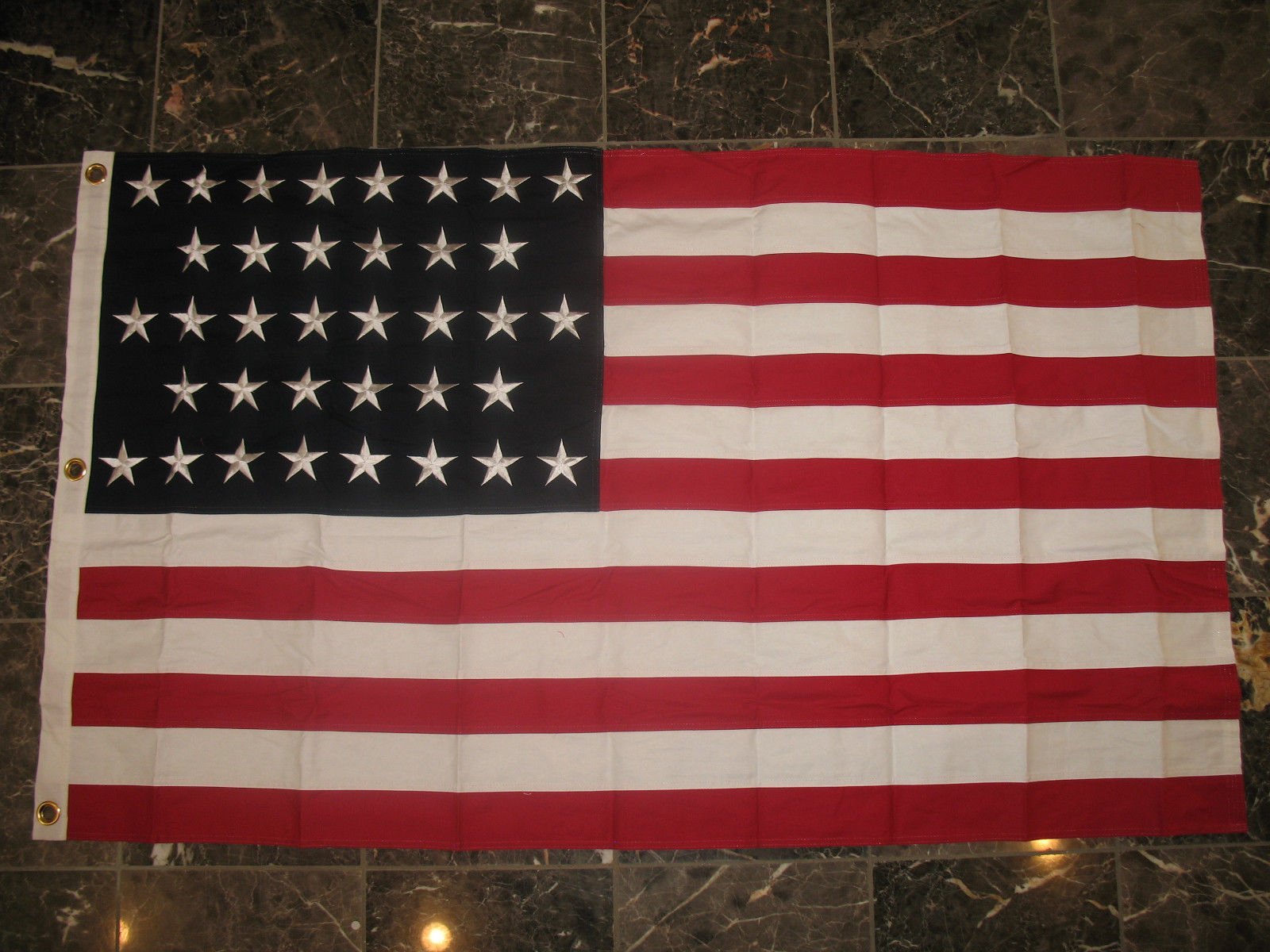 Amazon.com : 3X5 Embroidered Sewn 36 Star Linear Union Usa Andrew